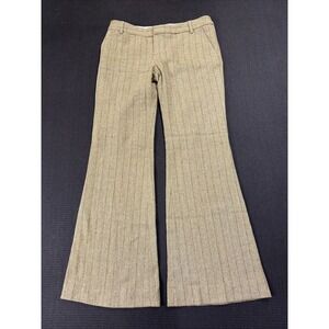 Raven Barneys New York Wool Pants Womens 10 Herringbone Tan Lined Flare Vintage